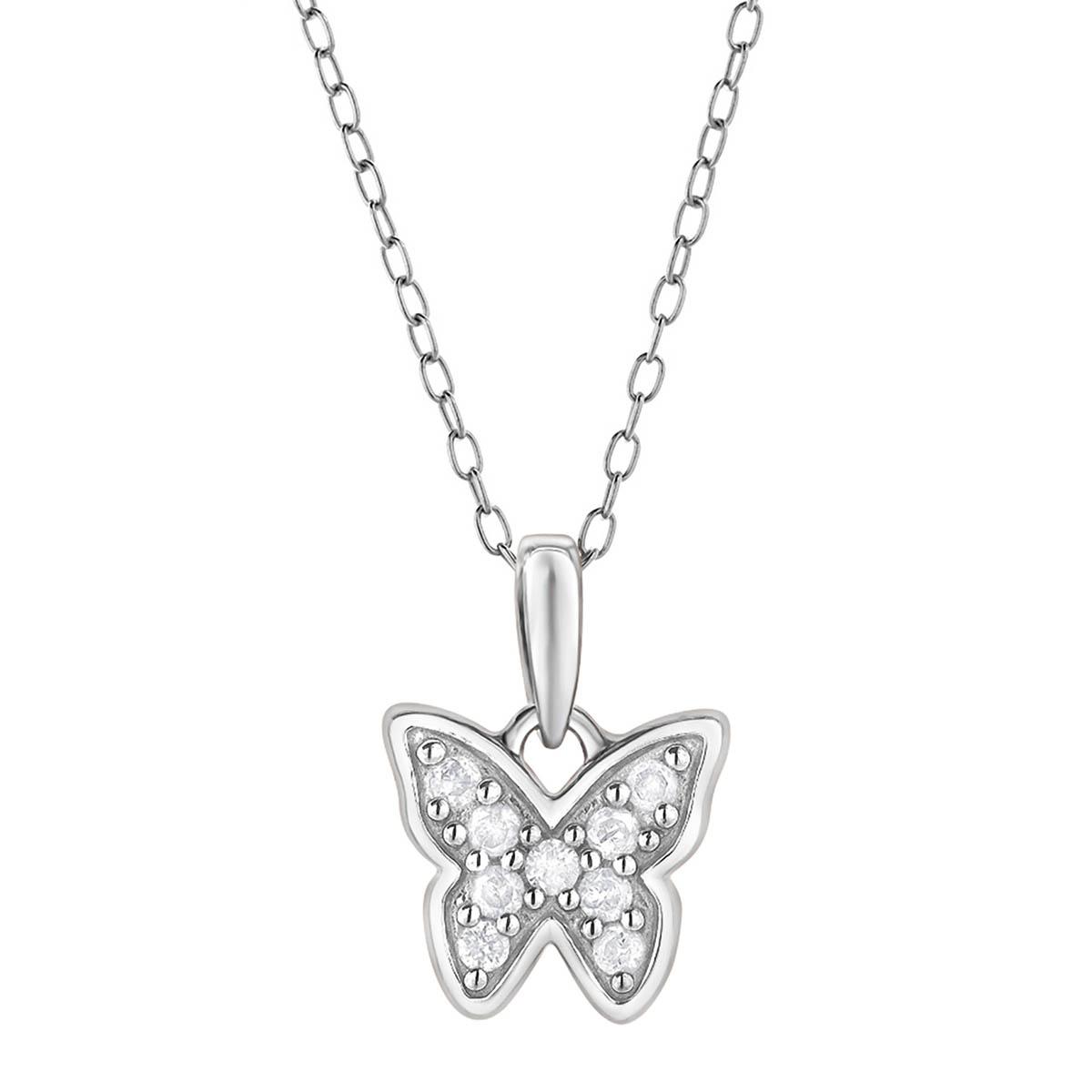 Nova Star(tm) 1/10ctw. Lab Grown Diamond Butterfly Pendant