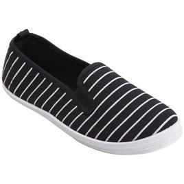 Womens Ashley Blue Stripe Twin Gore Flats