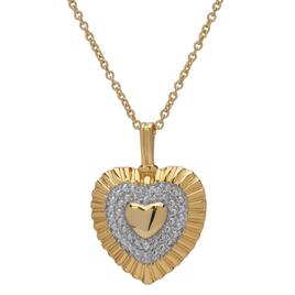 Accents by Gianni Argento Diamond Triple Halo Heart Pendant