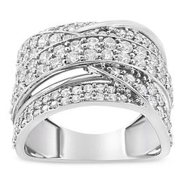 Haus of Brilliance Sterling Silver 2ctw. Diamond Bypass Ring