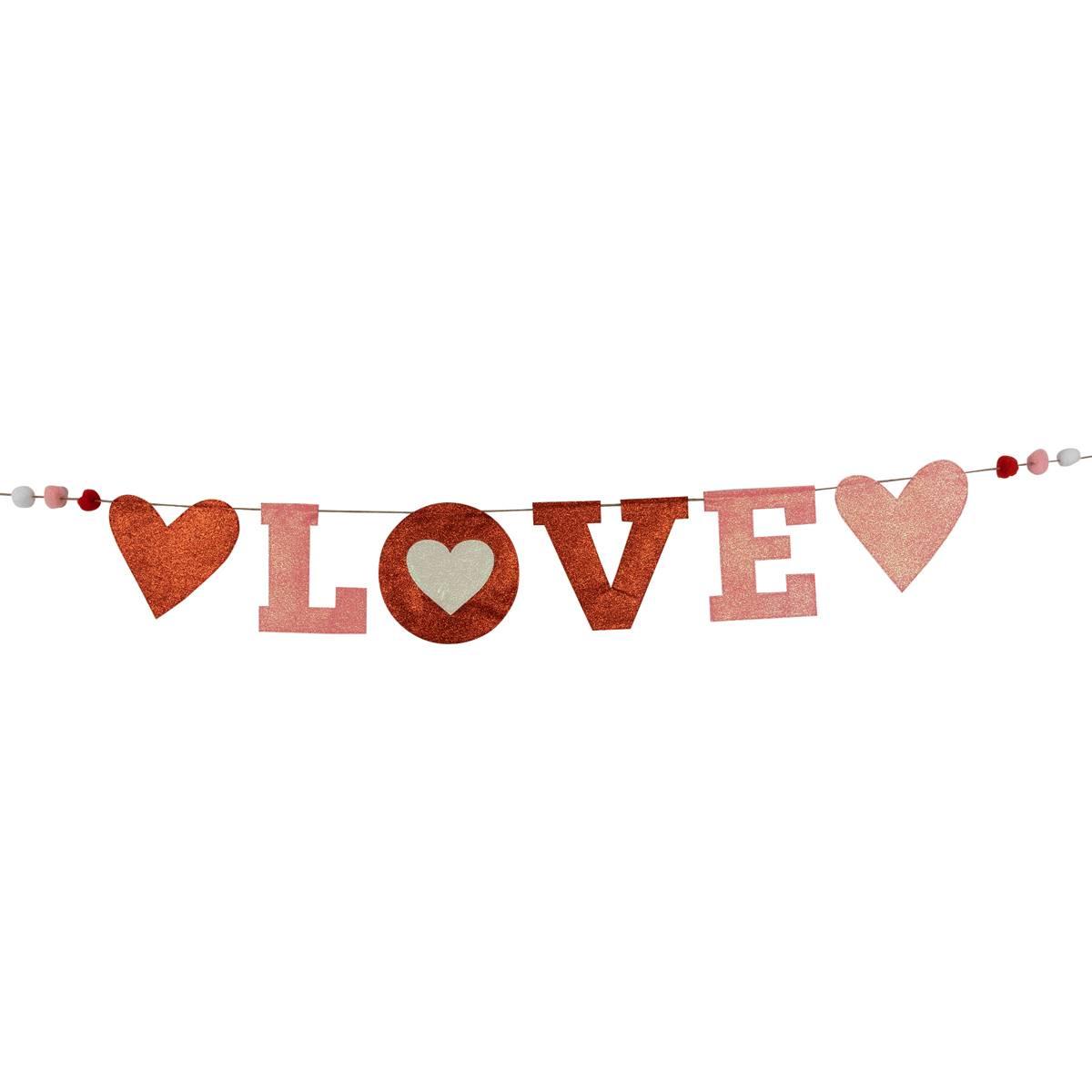 Northlight Seasonal Glittered Valentine''s Day Love Wall Banner