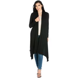 Womens 24/7 Comfort Apparel Extra Long Open Front Cardigan
