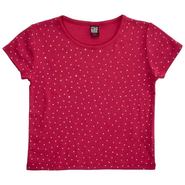 Girls (4-6x) Star Ride® Rhinestone Embellished Short Sleeve Top