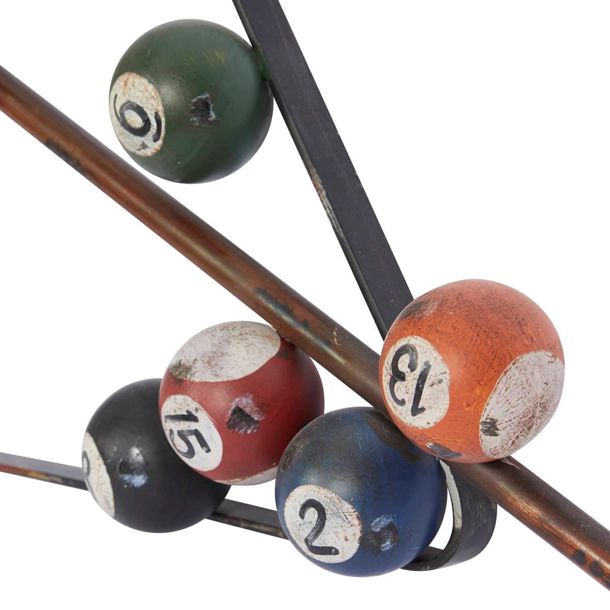 9th & Pike® Billiards Iron Metal Wall Plaque