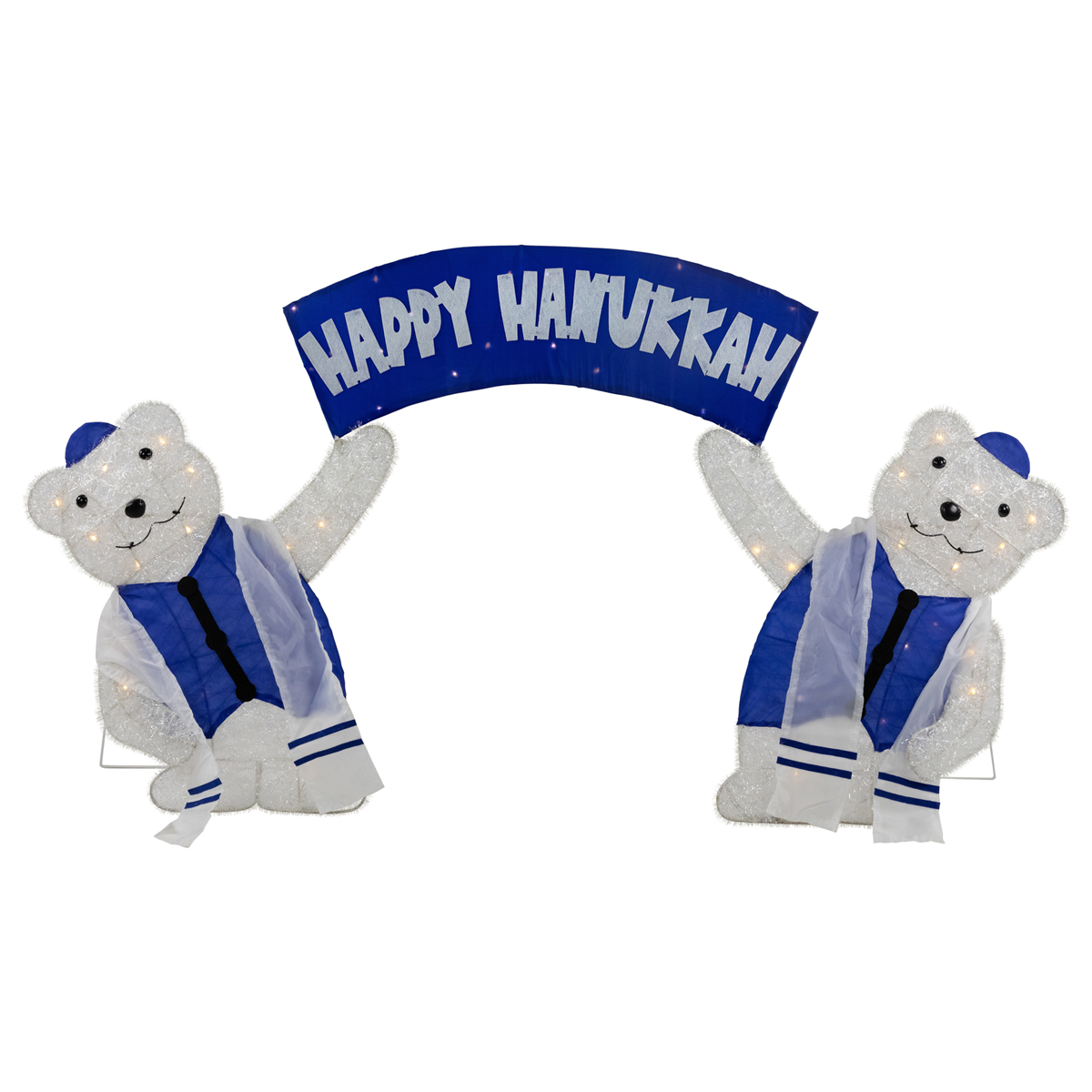 Northlight LED Polar Bear Happy Hanukkah Outdoor Christmas Sign