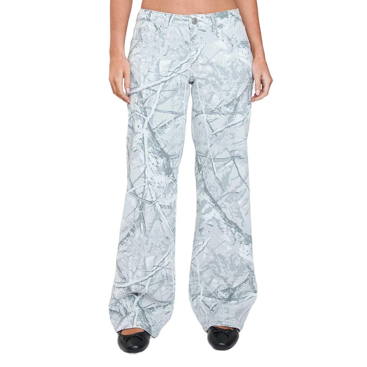 Juniors YMI® Low Rise Wide Leg Camo Print Jeans - Camo