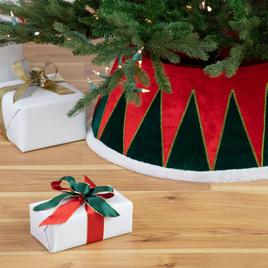 Northlight Seasonal 25in. Red and Green Christmas Tree Collar