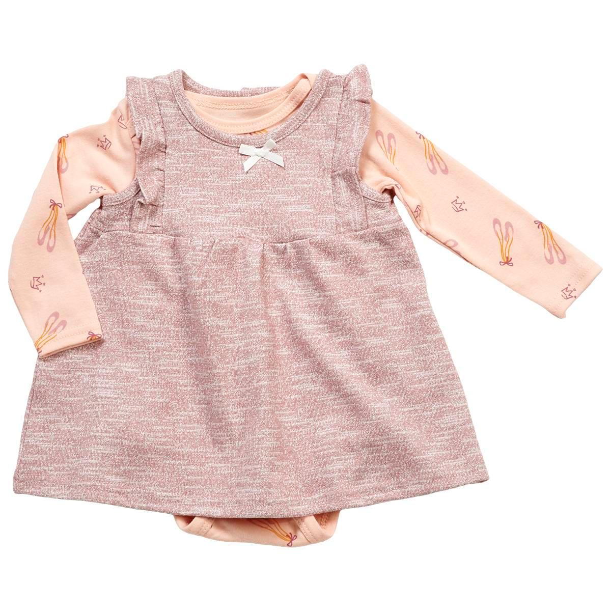 Baby Girl (NB-9M) Rene Rofe(R) Ballerina Bodysuit & Marled Jumper