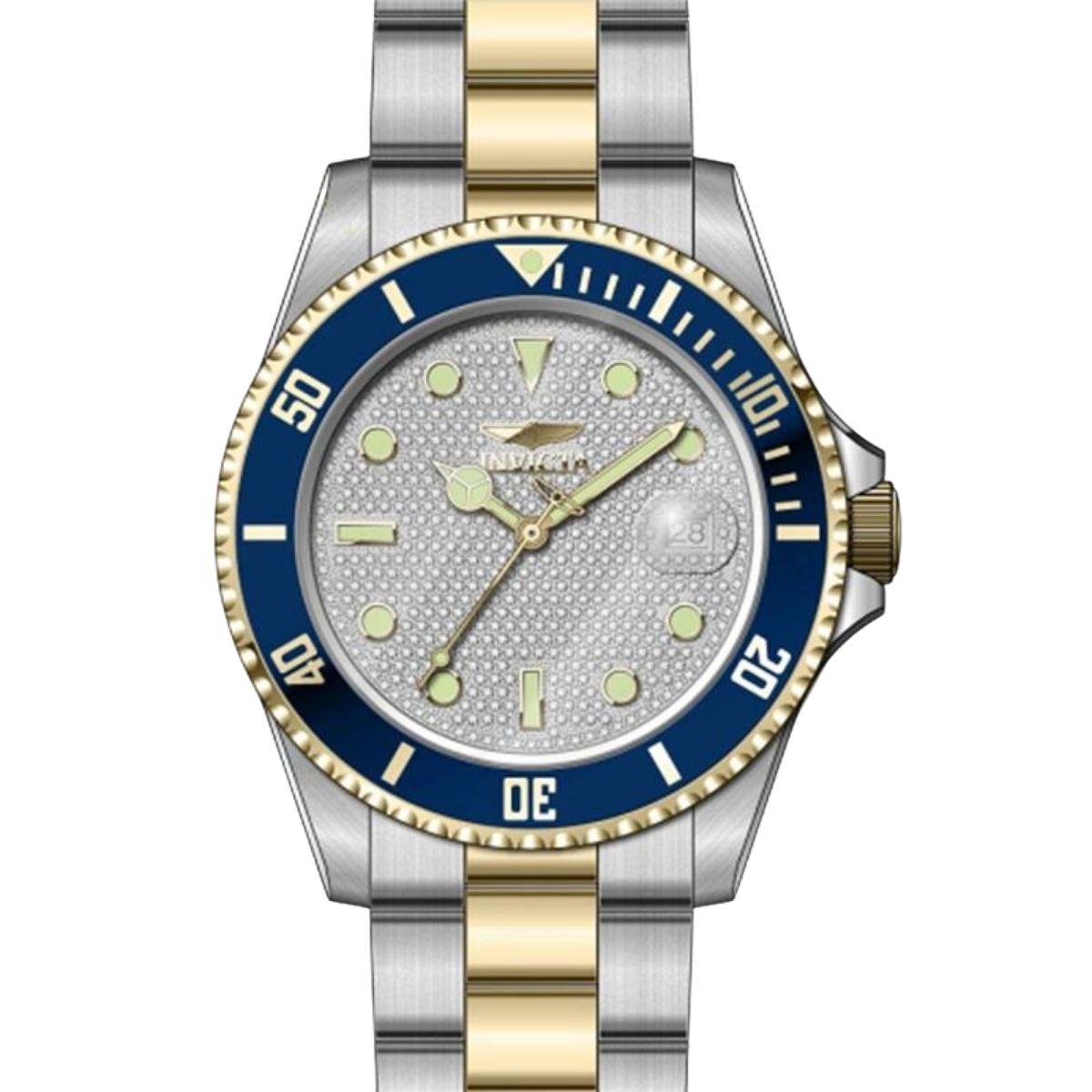 Mens Invicta Pro Diver Steel Silver Dial Quartz Watch - 50283