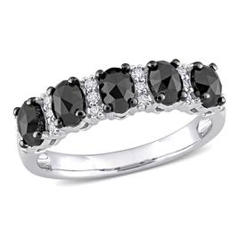 Radiant Rainbow(tm) White Gold Moissanite Semi-Eternity Band