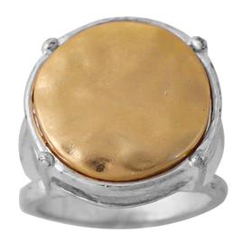 Bella Uno Two-Tone Round Stone Ring