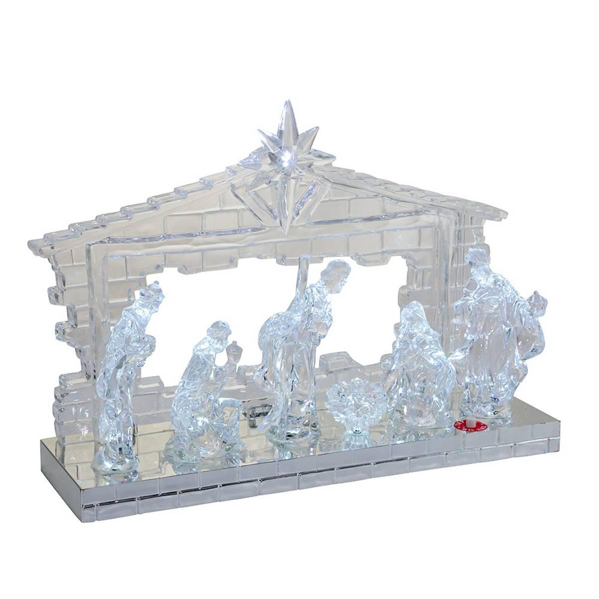 Kurt S. Adler 8.7in. Light-Up LED Musical Nativity Scene