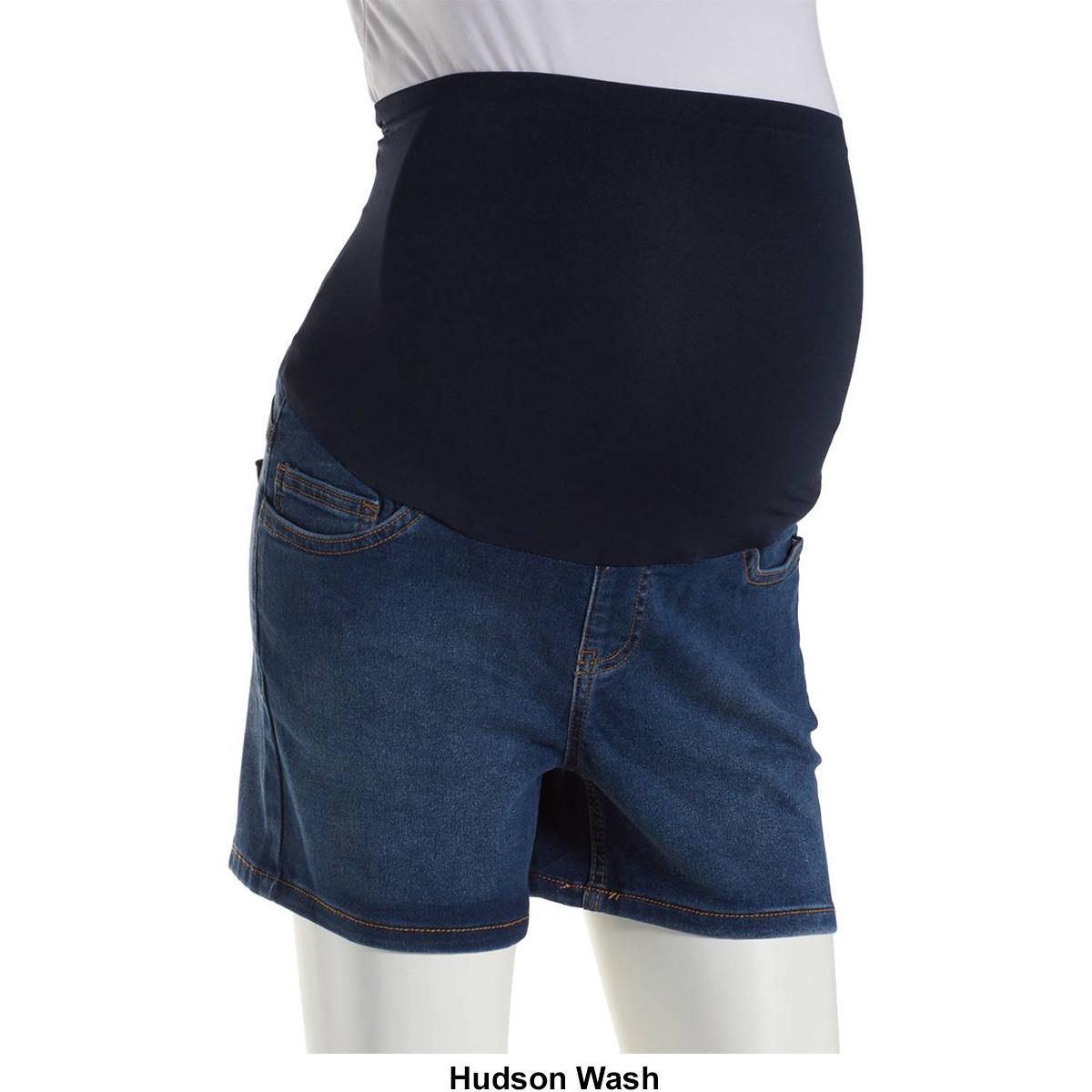 Womens Savi Parker Maternity Over The Belly 4" Shorts