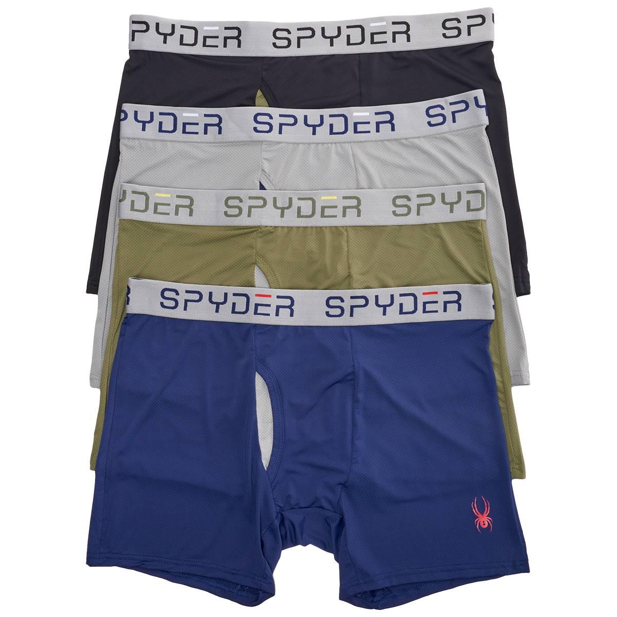 Mens Spyder Knit Boxer Briefs - Navy / Green / Grey / Black