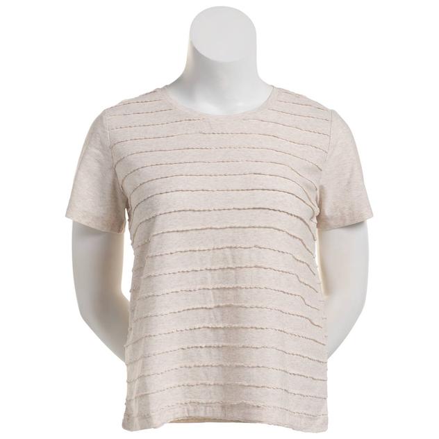 Womens Hasting & Smith Short Sleeve Scalloped Trim Tee