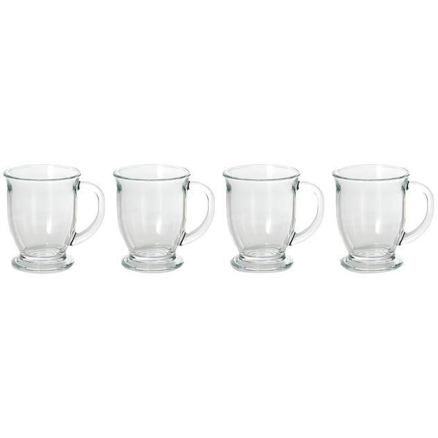 Circle Glass Cafe Downtown Coffee Mugs - Set of 4