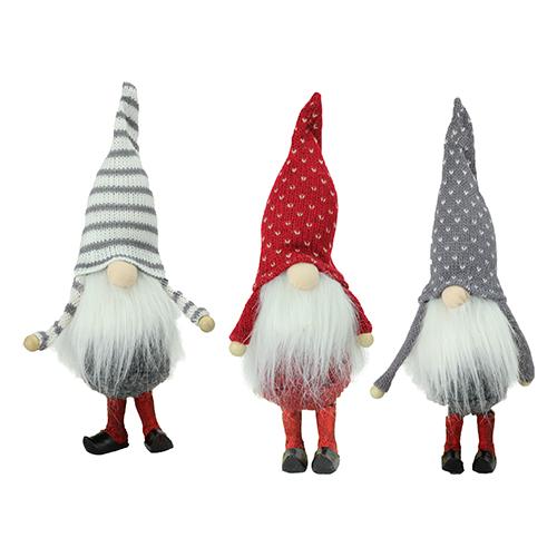 Northlight Seasonal 3pc. Santa 10in. Gnome Christmas Ornaments