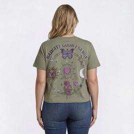Juniors Plus Attitude Not Included Silver Lurex Embroidered Top
