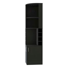 FM FURNITURE Kava Delhi Black Corner Bar Cabinet