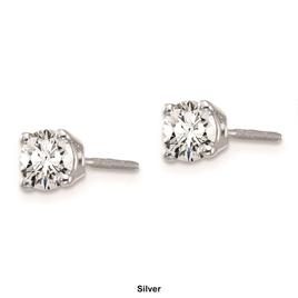 Pure Fire 14kt. Gold 2/3ctw. 4-Prong Diamond Screw-Back Earrings
