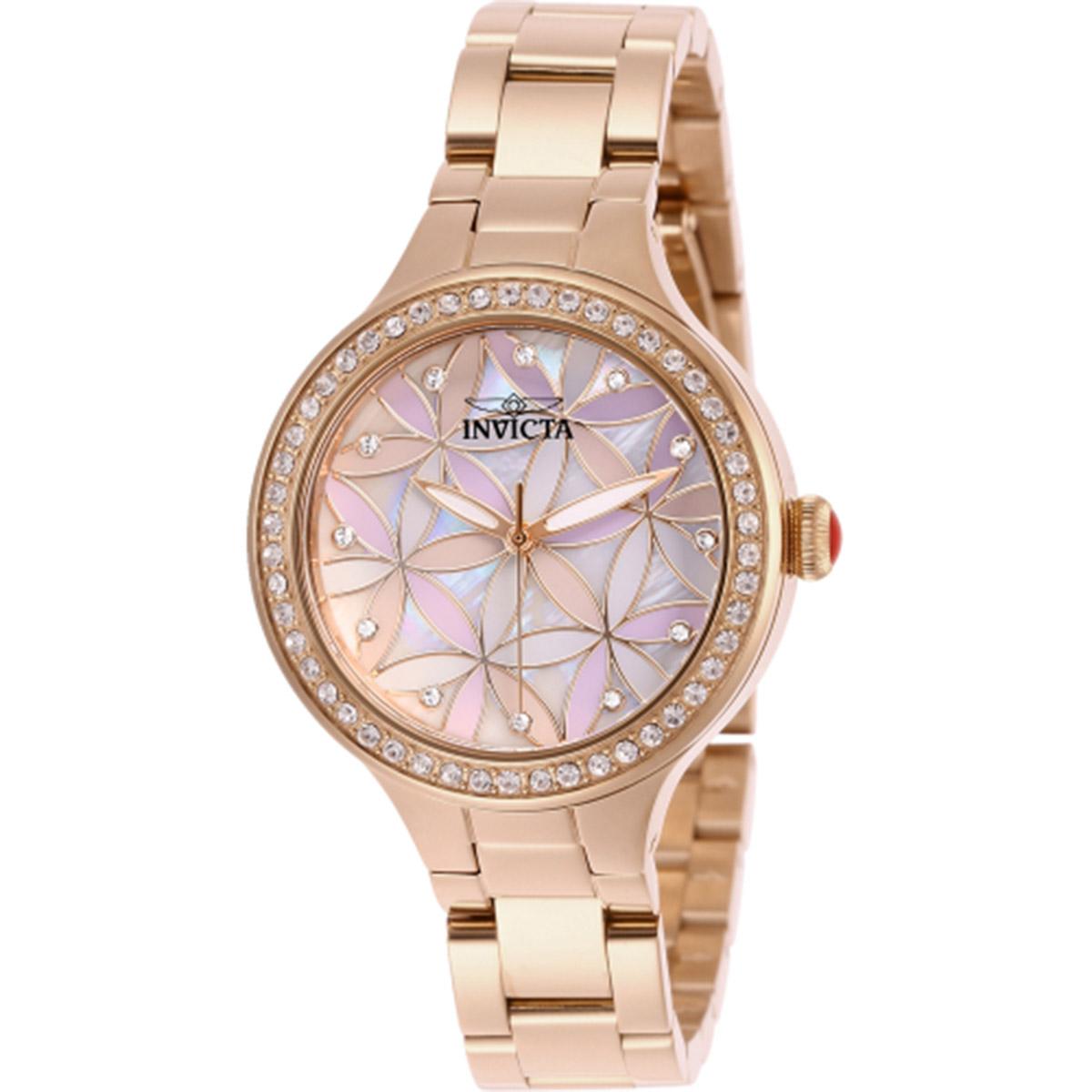 Womens Invicta Wildflower Rose Gold Quartz Watch - 28824