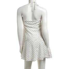 Juniors Madden Girl Pin Dot Chiffon Godet Halter Dress