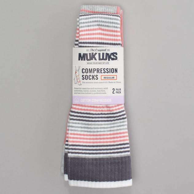 Womens MUK LUKS® 2pk. Cotton Compression Knee High Socks