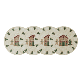 Avanti Linens Gingerbread Village Placemats - Set of 4