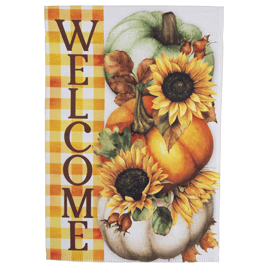 Northlight Pumpkins & Sunflowers Welcome Fall Harvest Garden Flag