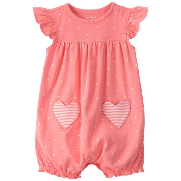 Baby Girl (3-24M) Carter's® Heart Pocket Romper