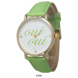 Womens Olivia Pratt Oui Oui Leather Strap Watch - 13445