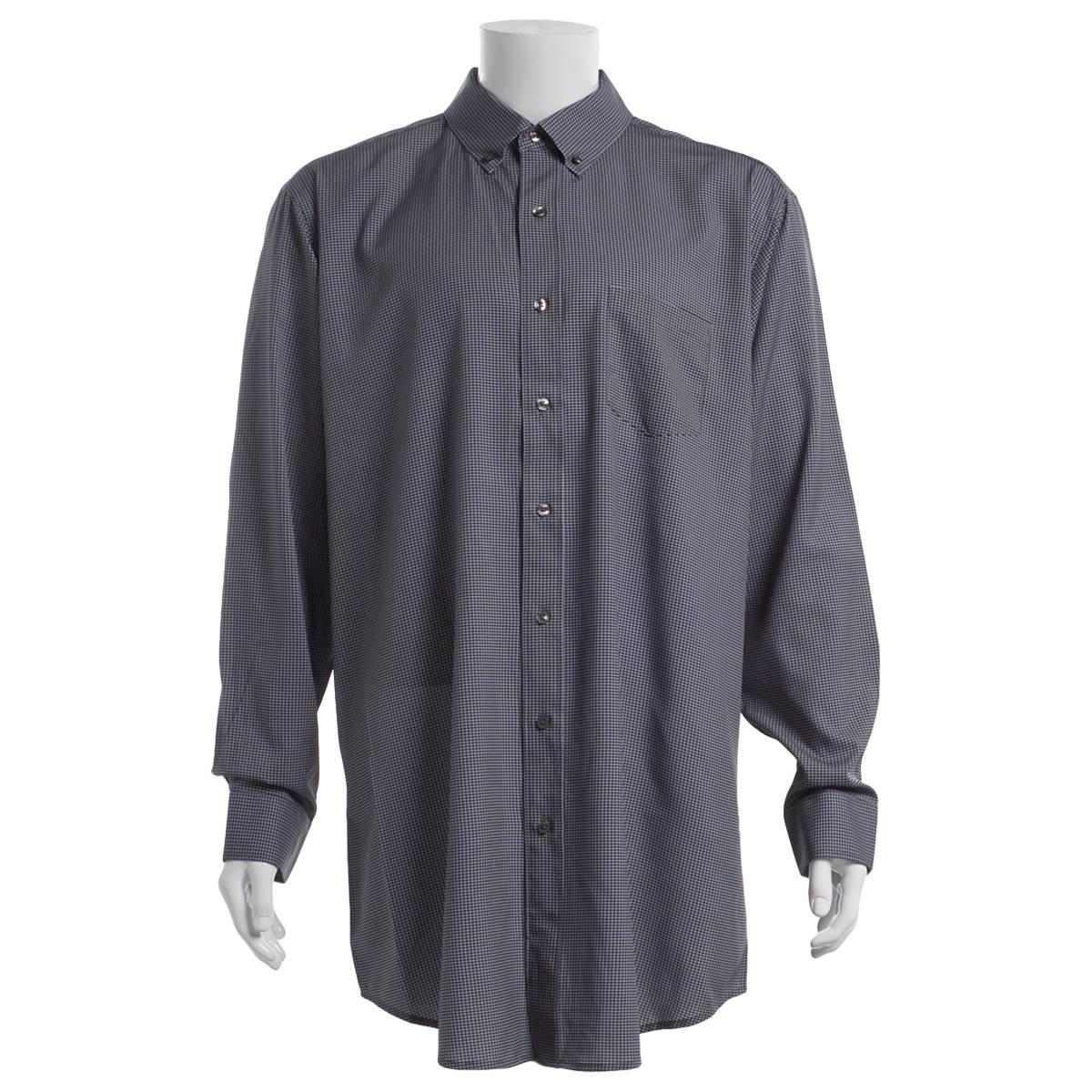 Mens Big & Tall Christian Aujard Dress Shirt - Black Check