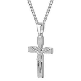 Mens Gentlemen's Classics™ Stainless Steel Crucifix Necklace