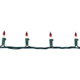 Northlight 20.25ft. Mini Clear with Red Tips Christmas Light Set