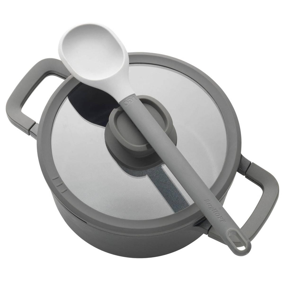 BergHOFF Stone+ Nonstick Ceramic 4.6qt. Wok Pan w/ Glass Lid