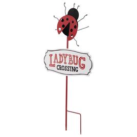 Northlight Seasonal Ladybug Crossing Metal Outdoor Garden Stake