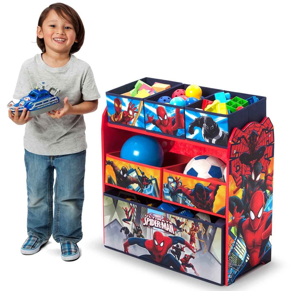 Delta Children Spider-Man Six Bin Toy Storage Organizer
