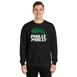 Mens Tailgate Football Philly Skyline Crew Neck Sweatshirt