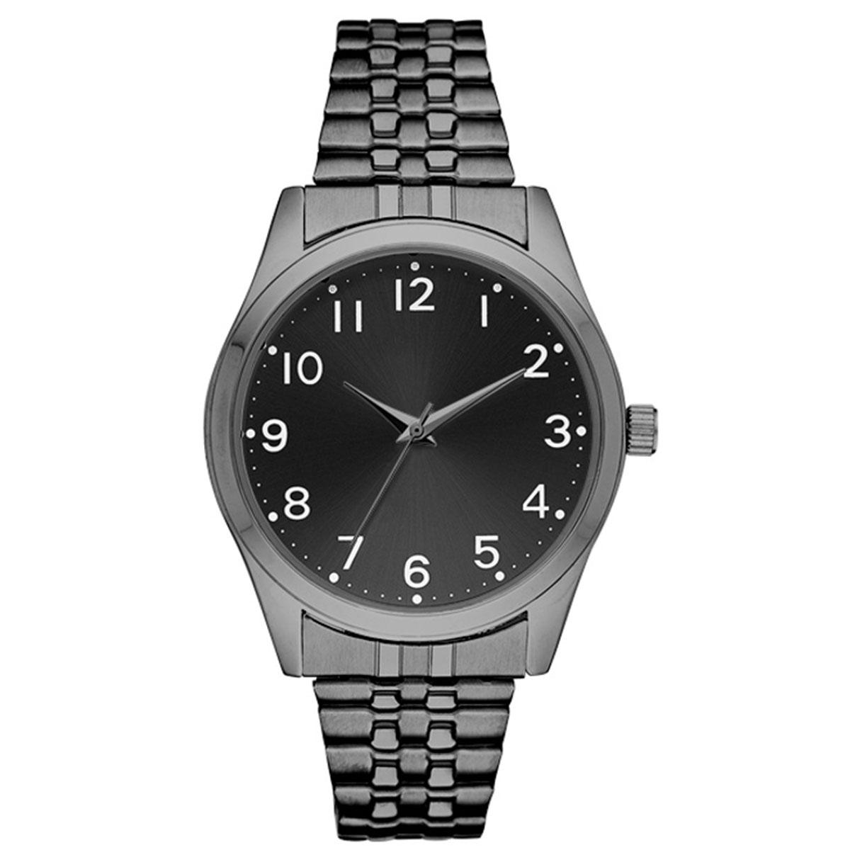 Mens Gunmetal Black Sunray Dial Watch - 50537U-07-G30