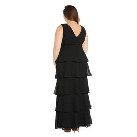Plus Size R&M Richards Sleeveless Georgette Tier Evening Gown