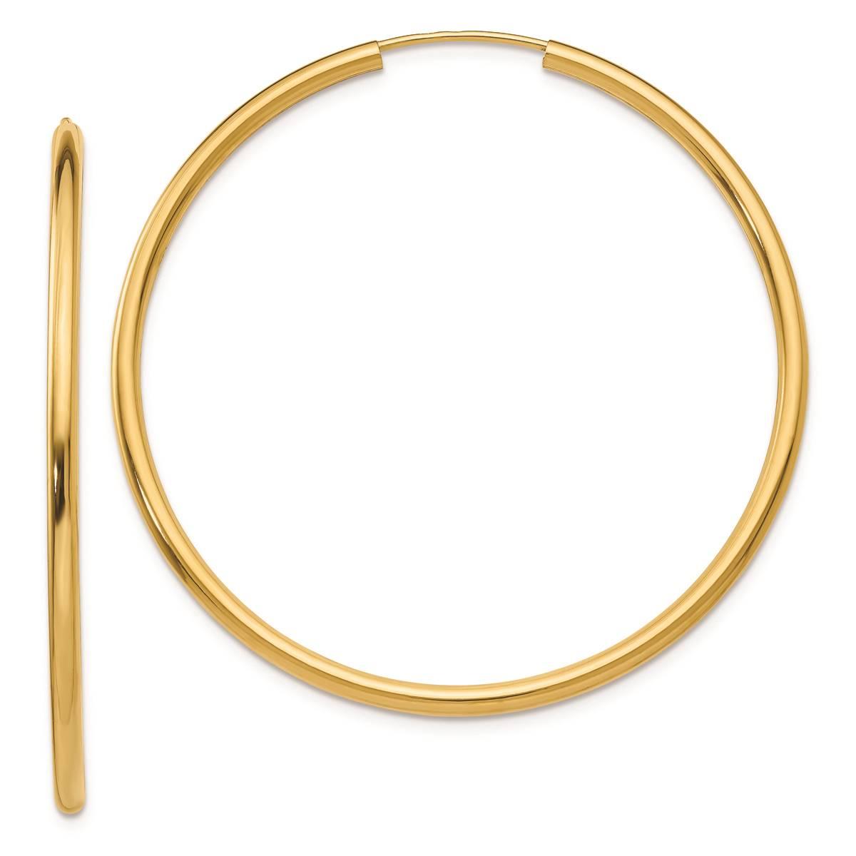 Gold Classics(tm) 41mm. 14k Polished Endless Hoop Earrings