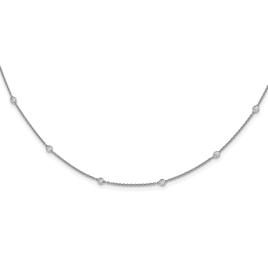 Diamond Classics(tm) 14kt. White Gold Diamond Cable Necklace