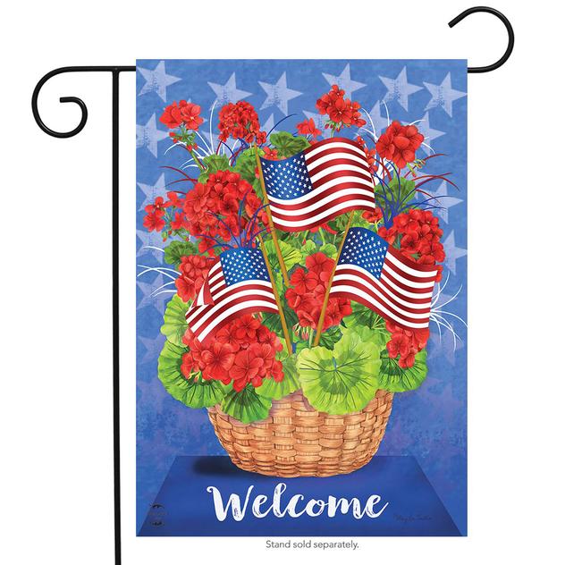 Briarwood Lane Patriotic Basket Garden Flag