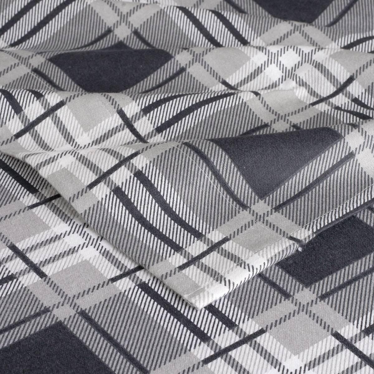 Kathy Ireland 100% Turkish Cotton Flannel Eden Plaid Sheet Set