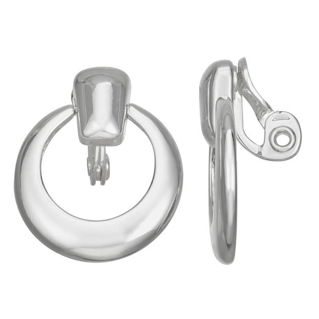 Napier Silver-Tone Drop Clip On Earrings