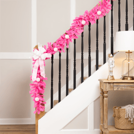Northlight 9ft. Pink Pine Christmas Garland