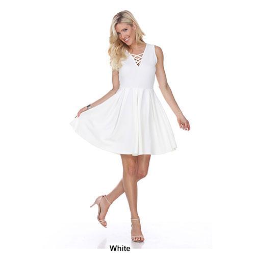 Womens White Mark Shay Fit &amp; Flare Dress