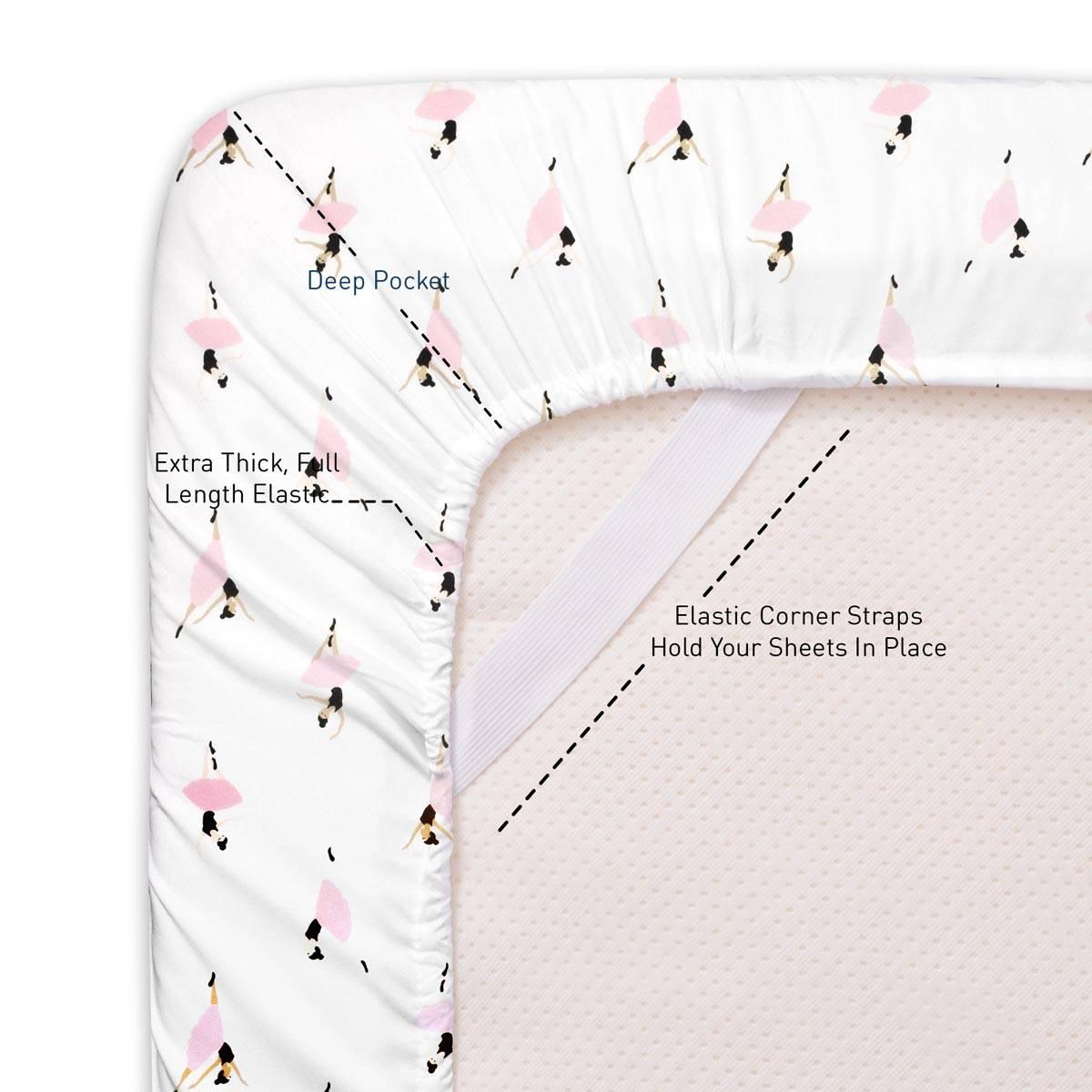 Sweet Home Collection Kids Fun & Colorful Ballerina Sheet Set