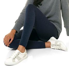 Womens One 5 One Heathered Indigo Fleece Lined Leggings