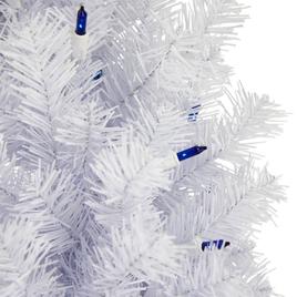 Pre-Lit Geneva 24in. White Spruce Artificial Christmas Wreath